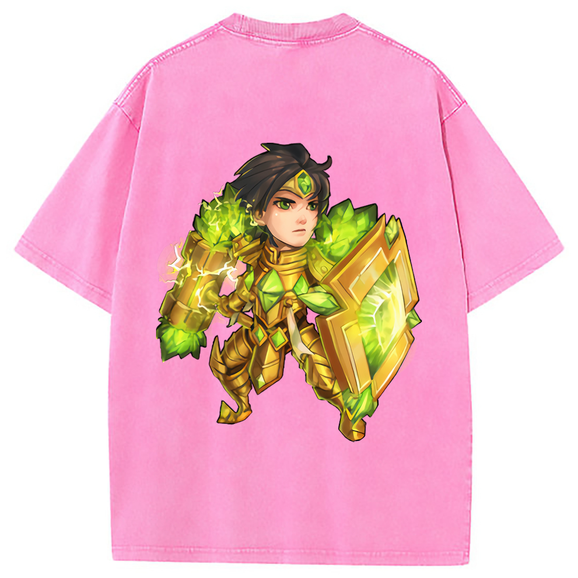 （画像用） リーグ・オブ・レジェンド League of Legends LOL 綿100% ヴィンテージ風 半袖Tシャツ（背面プリント）